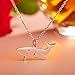 VIMIEW Dainty Whale Animal Necklace Lovely Shark Pendant Cute Unique Jewelry,Birthday Valentine's Gifts for Daughter Son Sister Best friends,Stainless Steel,20