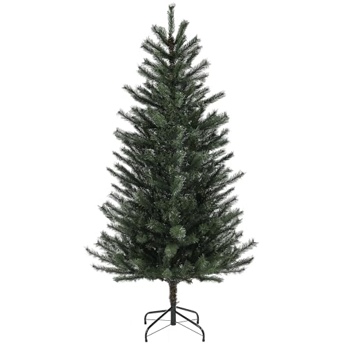 HOMCOM Sapin de Noël Artificiel 180 cm Arbre de Noël avec Support en Acier Pliable, 467 Branches, décoration de Noël Effet réaliste, Vert