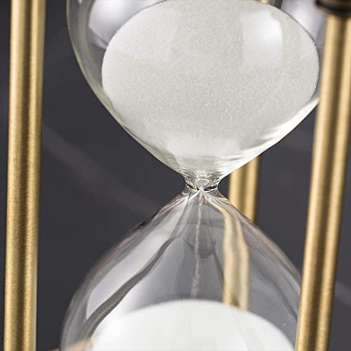 Sand Timer 5 Minute Hourglass,5.1 Inch Small Sand Clock, Antique Brass Sand Watch 5 Min, Vintage Reloj De Arena 5 Minuto,Metal Unique Decorative Hour Glass Sandglass for Kitchen Home Office Game Gifts - Thumbnail 5