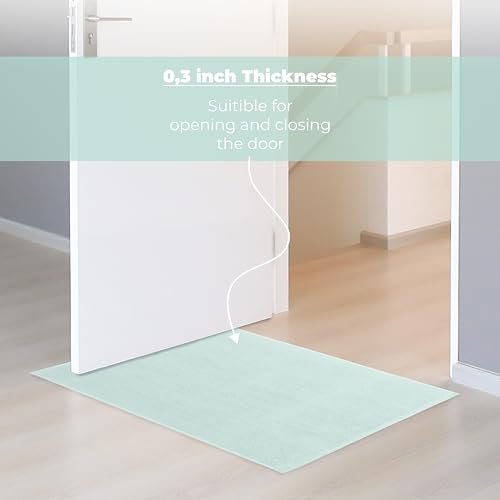 Image of Cotton Paradise 100% Cotton Turkish Bathmat Rug, Soft Absorbent Quick Dry Non Slip, 20x34 Bathmat Rug, Mint Green