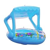 Eastuy Baby Schwimmring, Baby Schwimmsitz Mit Abnehmbarem Sonnendach, Baby Pool Float Spielzeug Kinder Schwimmring Schwimmtrainer Für 1-5 Jahre Alte Kinder