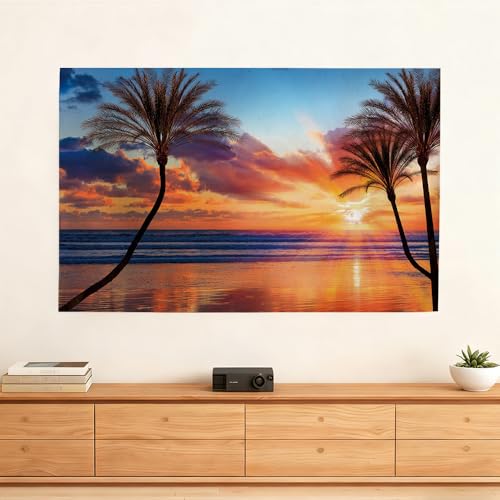 AMOPEIR Summer Beach TV Dust Cover for 42