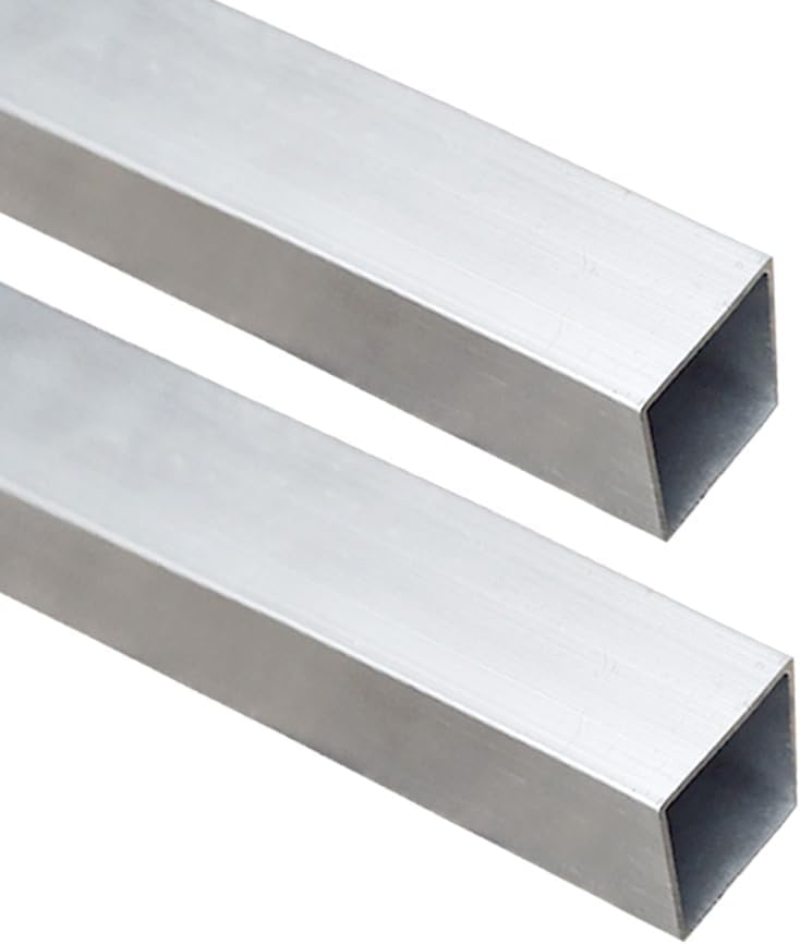 16.5 inch 6063 Aluminum Square Tube,20mm x 20mm x 1mm Wall Thickness 420mm Length for Home Furnishing Machinery DIY Projects 4 Pcs