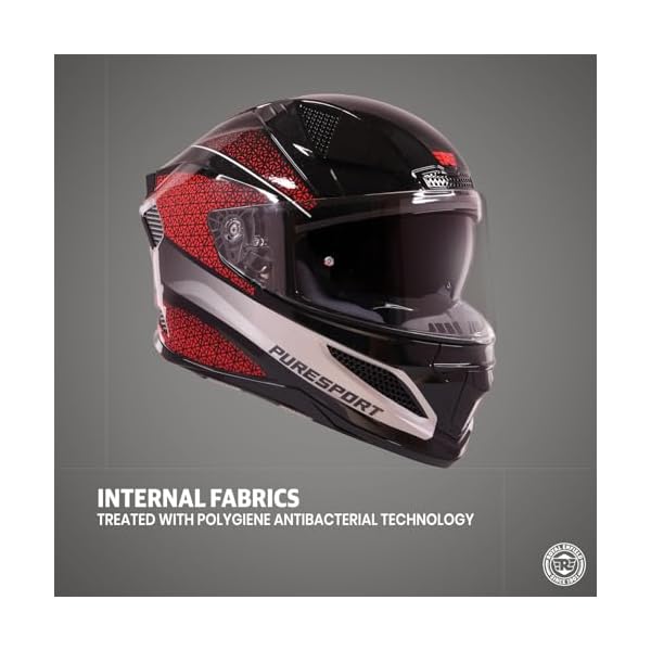 Royal Enfield CROSSAIR Full FACE PS I ABS GI RED M58 | Fit: Regular | Certification: ISI | Material : ABS | Type: Full face EPS Liner for Better Shock Absorption | Gender: Men's
