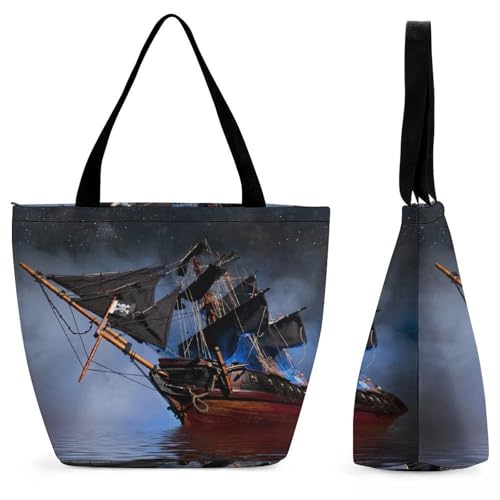 Sac de voyage bateau pirate noir fini le manque de place avec ce grand cabas