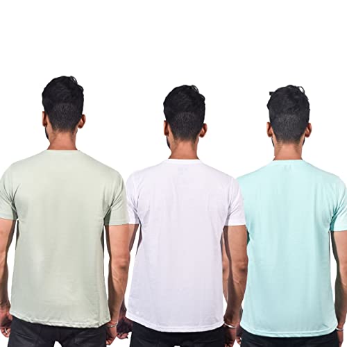 Image of Men Slim Fit Cotton T-Shirts Half Sleeve with Three Different Colors Combo Pack of 3