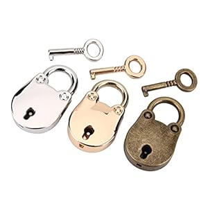 Fdit Vintage Heart Padlock 3-Piece Set