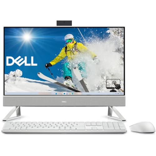 Image of Dell Inspiron All-in-One Touch Screen Desktop Computer, 27 inch LED Low Blue Light Display, 14th Gen Intel Core7 150U, 32GB RAM, 1TB PCIe SSD, Wi-Fi 6, USB-C, HDMI, Wireless KB & Mouse, Windows 11 Pro