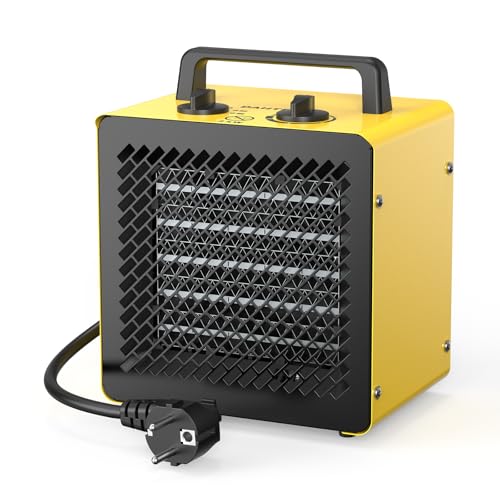 DAHTEC Calefactor Portatil 3000W - Mini Calefactor Aire Caliente - Radiador Electrico - Ceramico Calentamiento Rápido en 3 s - Apto para Hogares, Baños