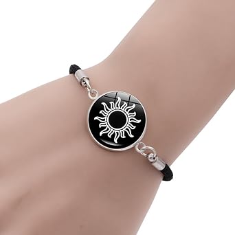 2pc Sun Moon Luminous Wristband Couple Rope Bracelet Handmade Glow at Night Braided Adjustable Bracelet Promise Matching Bangle Wedding Love Friendship Anniversary Valentine's Day Gifts for Women Men