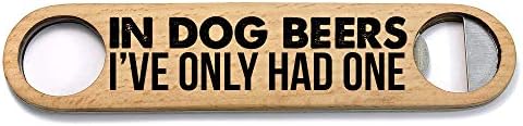 Wood Speed Bottle Opener, Bartender Bottle Opener (Dog Beers)
