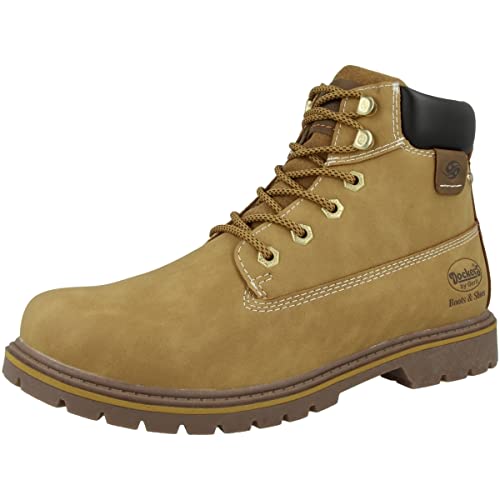 Dockers By Gerli Men's Combat Boots, Yellow Golden Tan 910, 9 #TOP3