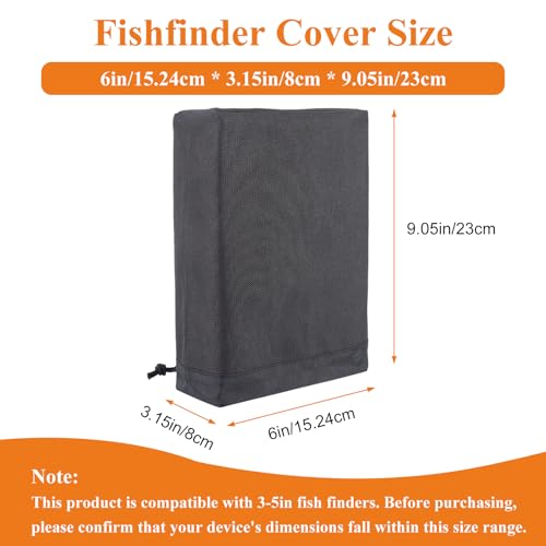 Image of Fishfinder Cover 3-10in,Depth Finder Oxford Fabric Waterproof Protection Accessories,for Hummingbird Lowrance Models,Protects Your Screen and Device from Sun Adverse Weather Damage Fishing