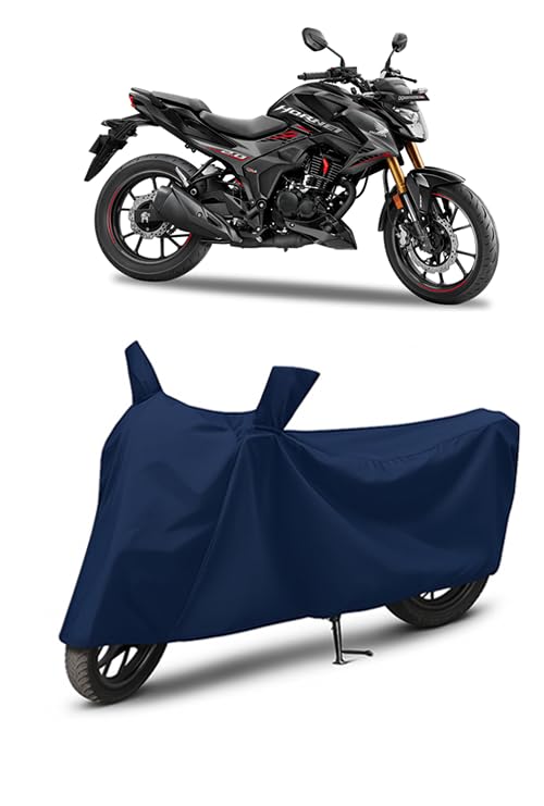Image of Waterproof Bike Cover for Honda Hornet 2.0 | All Weather Protection from Rain, Dust, UV Rays & Scratches with Mirror Pockets & Buckle Belt | Hornet 2.0 Bike Cover