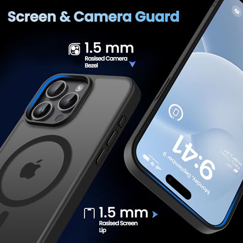 Image of CACOE Magnetic Case for iPhone 15 Pro 6.1 inch, Matte Black