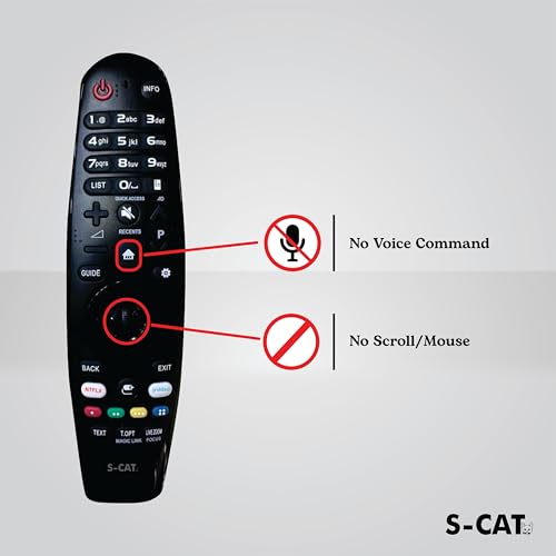 Image of S-CAT Compatible with Lg Tv Magic Remote Model MR18BA Non Voice Command and No Pointer WebOS Android 4K Smart TV Remote Control (Match Old Remote Exactly, in case of Any Issues Contact Customer Care)