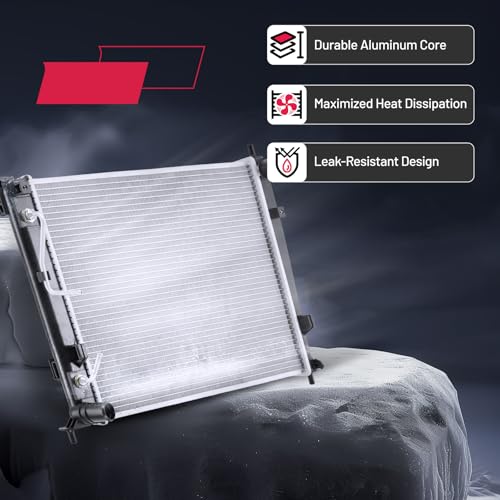 Image of BDFHYK 13135 Aluminum Radiator for Kia Soul 2010-2011, CU13135, 16mm Core, Direct Fit Replacement