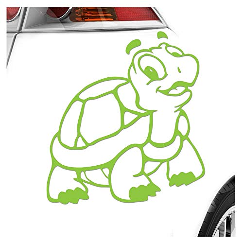 Kiwistar - Autocollant - pour Voiture Motif Tortue - Vert Citron - G10 - pour Voitures, vélos, véhicules, Motos, cyclomoteurs, Tuning, vitres arrière