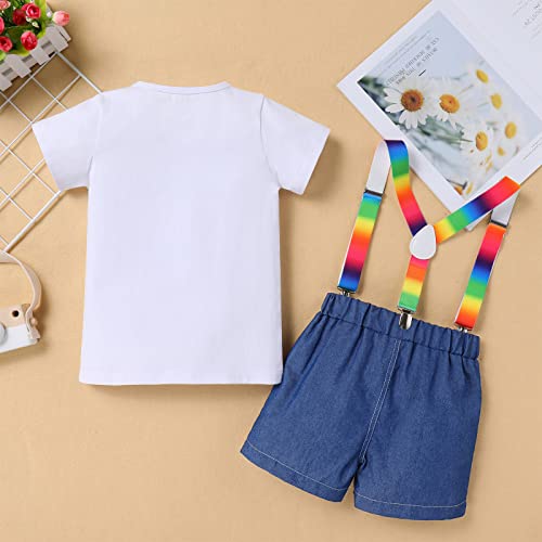 FYMNSI Baby Boy Melon 1st Birthday Cake Smash Outfit Bowtie Romper Adjustable Watermelon Shorts Party Photo Shoot Clothes Set2