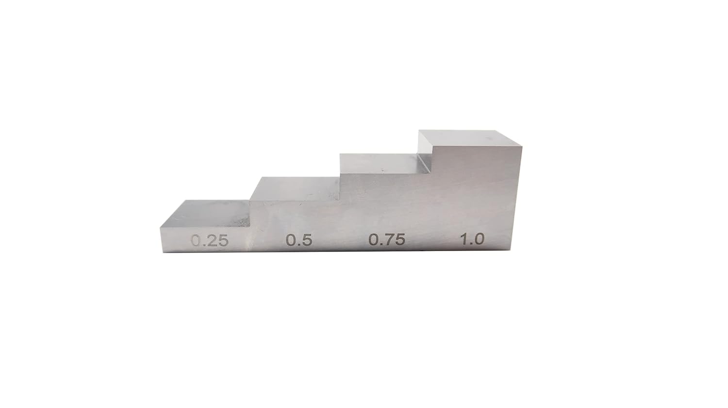 4 Step UT Block 0.25"-0.5"-0.75"-1" 1018 Steel Test Block,Step Wedge Calibration Block Conform to ASTM E797with ABS Carrying case