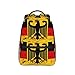 SEOCKA Germany Coat Of Arms German Flag Casual Backpack Travel Pack Bag Laptop Backpacks With Side Pockets Front Zipper Pockets Bookpack Daypack Picnic Rucksack Computer Bag