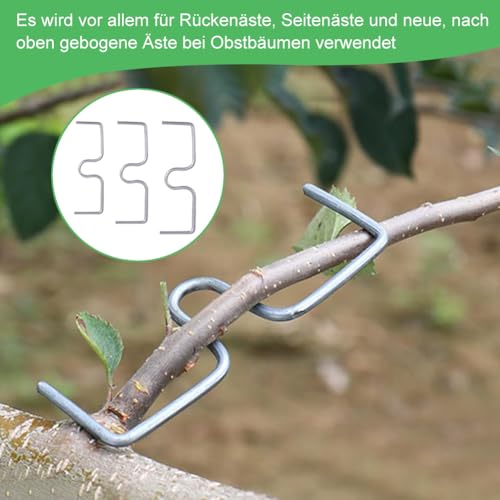 SKIPTHYBER 22 Stück Astspreizer für Obstbäume, Astzieher Halter für Obstzweige,Metall M Förmiger Astspreizer,Pflanzenstütze für Gartenzweige,Zum Spreizen und Ebnen von Obstbaumzweigen