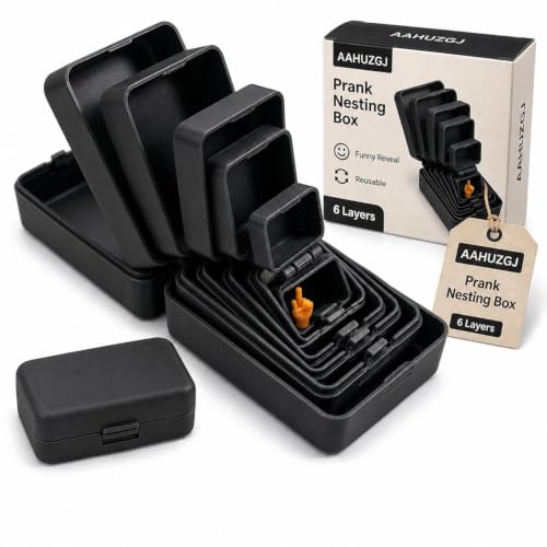Multi-Layer Nesting Surprise Gift Box 6-Layer Prank Box with Middle Finger