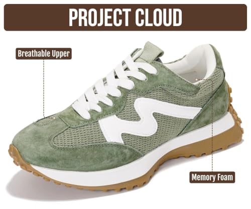 Image of Project Cloud Trendy Fashion Sneakers for Women 2026 - Memory Foam and Non-Slip Comfortable Casual Ladies Shoes for Womens Fashion Sneakers - Lightweight Lace-up Shoes (Lecco)