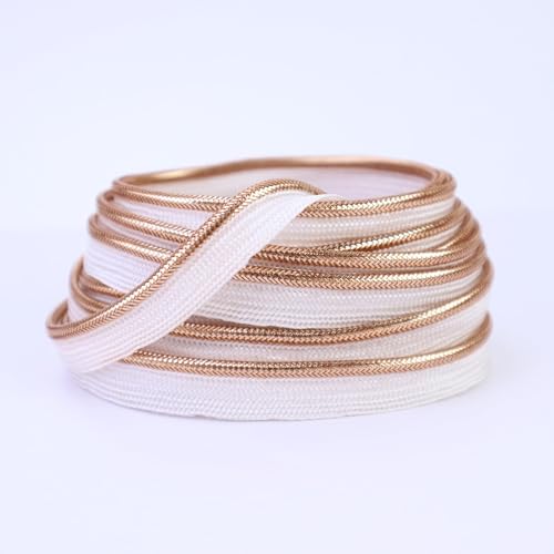 Rose Golden Piping Trim with Metallic Lip Welting 0.4inch/1cm Bias Tape Trim for Sewing Home Decor 5 Yards