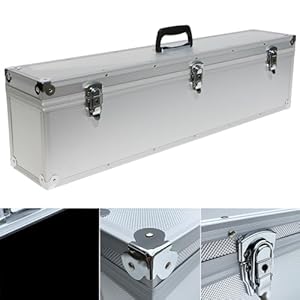 Aluminium lange koffer zilver deksel afneembaar (l x b x h) 1100 x 155 x 230 mm transportbox