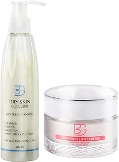 روتين منظف البشرة الجافة 200 ملليلتر وكريم مطري للبشرة 50 ملليلتر من بي جي