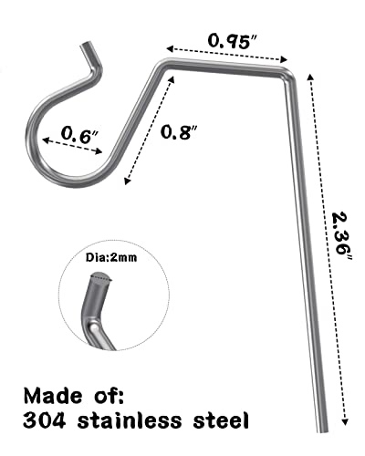 image for NACETURE 50 Pack Stainless Steel Gutter Clips – Heavy Duty Light Hoo