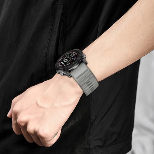 Image of Silicone Band for Garmin Enduro 3 2 /Fenix 8 pro /tactix 8 AMOLED 51mm /Fenix 7X /6X pro sapphire solar /5X plus, 26mm Quickfit Sprot Watch Strap Replacement for Descent Mk2i /3i /epix Pro /quatix 8 51mm