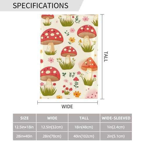 Grand drapeau de jardin double face motif champignon 71x101cm décoration extérieure
