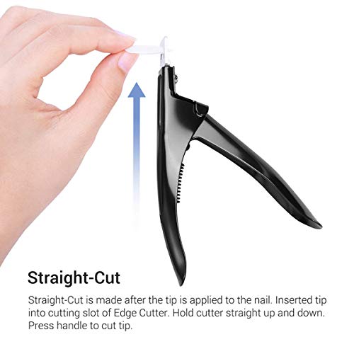 TECTIKO Nagelknipser Maniküre Tip Cutter Schneider für Kunstnägel Gelnägel Fingernägel Falsche Nägel (Schwarz) – Bild 7