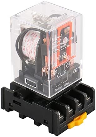 Baomain Power Relay MK2P-I AC 110V Coil DPDT 8 Pin with Plug-in Terminal Socket