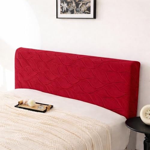 Image of HOMETHREADS Stretchable Velvet Headboard Cover | Soft, Dust-Proof & Wrinkle-Resistant Bed Back Protector | Fits Leather, Wooden & Fabric Bedsides | for 5ft to 5.5ft Beds (Maroon, 150x65Cm)