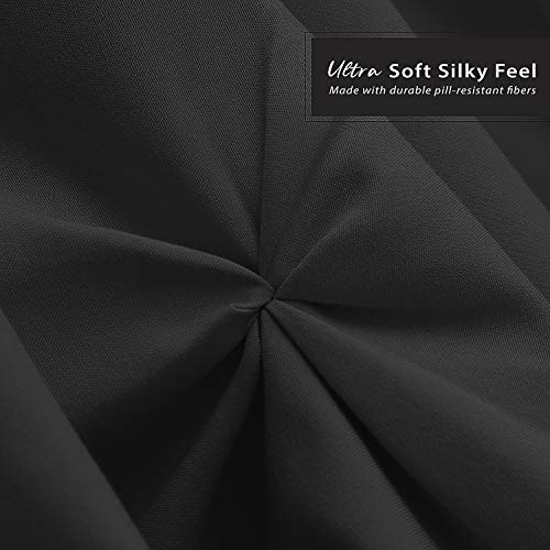 Image of Nestl Pinch Pleat Twin Bed Skirt - 14 inch Drop, Premium Microfiber Black Bedskirt