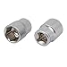 Aexit 1/2-inch Square Hand Operated Tools Drive 22mm 6 Point Socket Impact Adapter Silver Tone 2pcs Model:31as312qo412