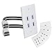 MXTECHNIC 4 Ports 4K HDMI Wall Plate Outlet Cover with 6 Inch Female to Female High Speed HDMI Pigtail Cable for Video Game Systems,TV Boxes or Other HDMI/Ethernet Channel-Enabled Devices, White