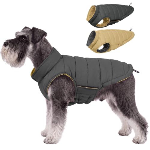 Image of Lelepet Reversible Dog Coat Windproof Dog Puffer Jacket Lightweight Vest