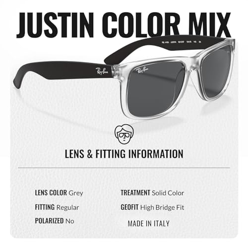 Ray-Ban RB4165 JUSTIN COLOR MIX Square Shaped Sunglasses for Men & Women with Official RAYBAN Eyewear Kit4