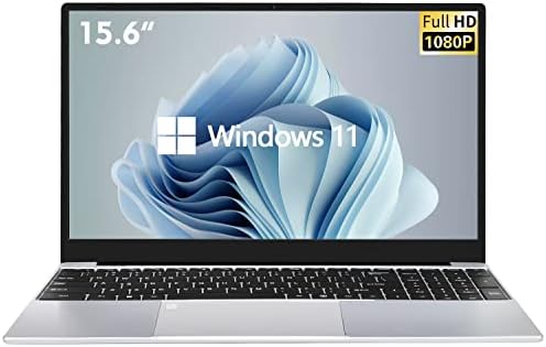 VGKE [Windows 11 Home] B15 Windows 11 Laptop with Fingerprint Reader, 15.6" Full HD 1920 * 1080 IPS, Intel Celeron J4125 Processor, 12GB RAM LPDDR4, 256GB SSD, Backlit Keyboard