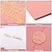 SumDirect Pink Happy Birthday Decorations - Birthday Guest Sign in Book,Birthday Signature Book 11.6X 8.5 Inch with Number Stickers for All Age Birthday Keepsake Gifts for Women, Girls