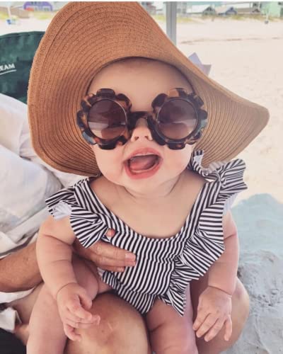 ADE WU Sunglasses for Kids Round Flower Cute Glasses UV 400 Protection Children Girl Boy Gifts3