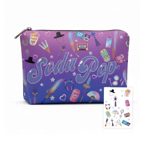FAHMJMYBD Cosmetic Bag with Matching Temporary Tattoo Sheet – Cute