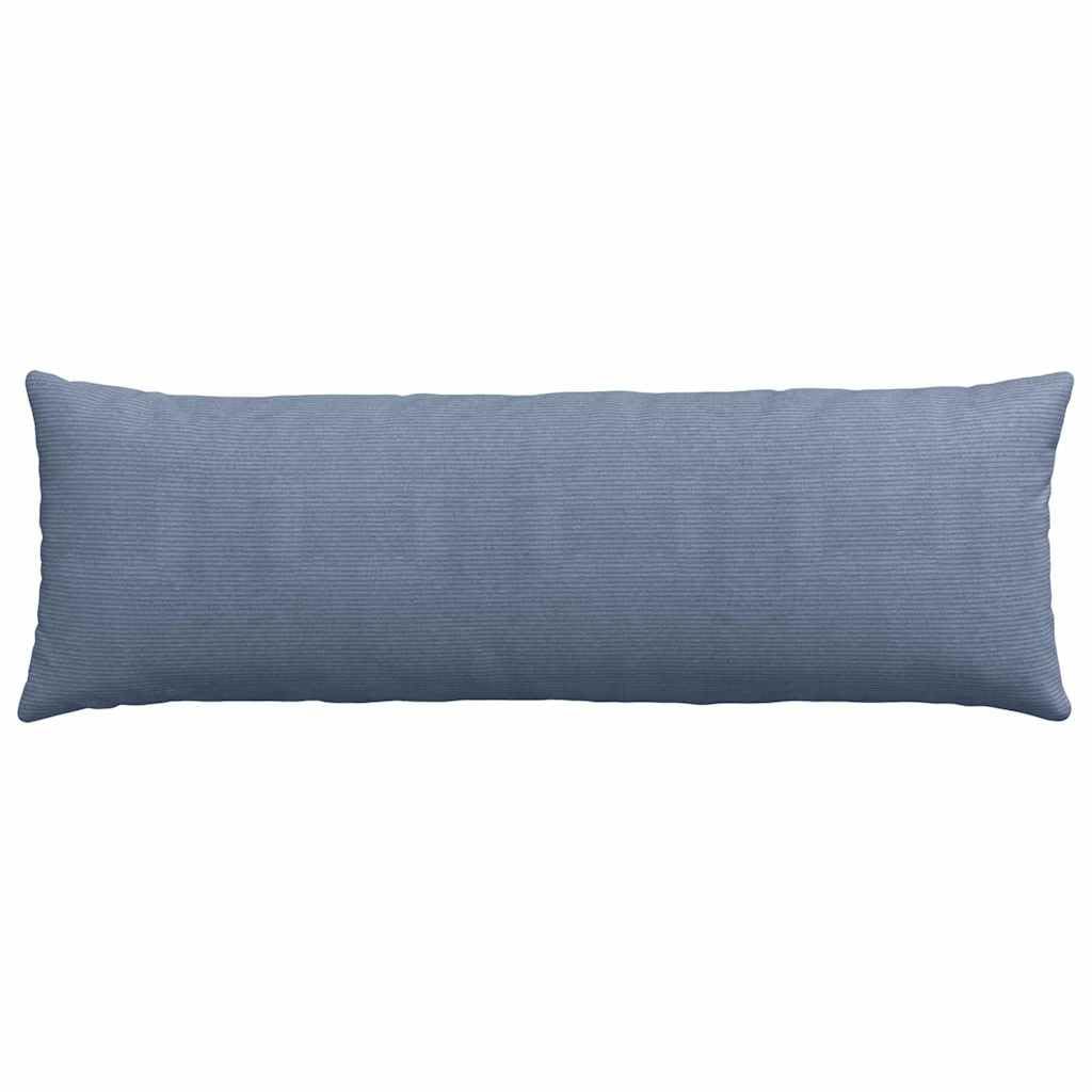 Set di 2 cuscini da divano, blu, 120 x 40 cm, in elegante tessuto a coste, moderni cuscini decorativi con rivestimento sfoderabile e morbida imbottitura in poliestere, per divano, divano e