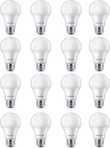 Image of PHILIPS 75-Watt Equivalent A19 Non-Dimmable E26 LED Light Bulb Soft White 2700K 16-Pack