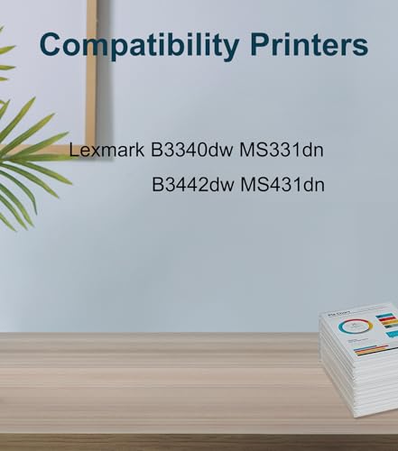 Cartouche toner 55B0ZA0 compatible Lexmark MS431dn offrant une netteté laser supérieure - 2
