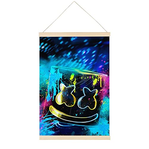 Beciga 16X24 Inch Mar-Shm-Ello Poster With Magnetic Poster Hanger, Magnetic Poster Frame, Wooden Frame Hanging Magnetic Picture Frames Used For Photo Picture Scrolls Canvas Artwork Wall Hanging #TOP27